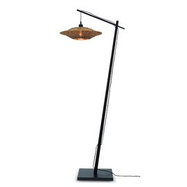 Czarna lampa podłogowa z wysięgnikiem BALI 44 Good&Mojo