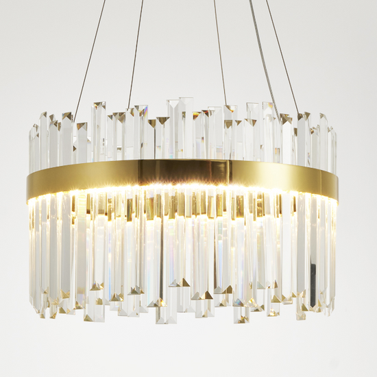 Lampa wisząca ROYAL LED kryształowa złota 50 cm