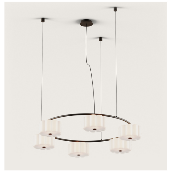 Lampa wisząca FLOW L czarny mat C1339/6 Aromas