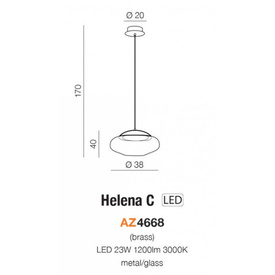 Lampa wisząca Helena C Azzardo