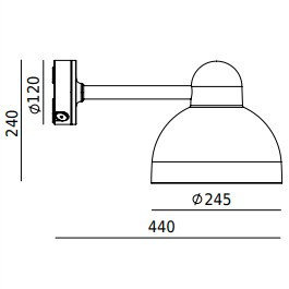 Kinkiet zewnętrzny Koster Norlys art. 725 alu