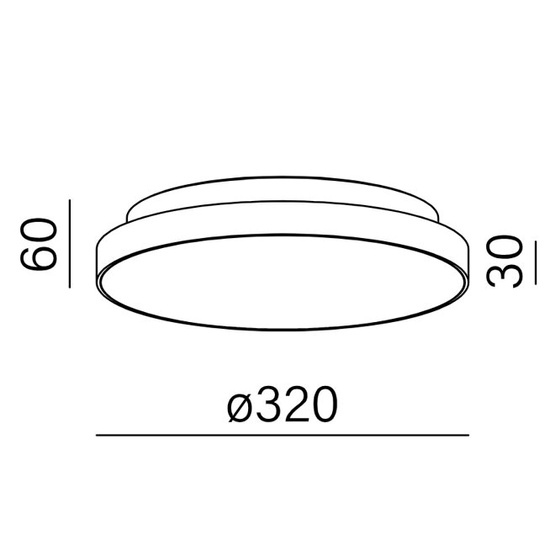 Plafon BLOS round distance LED hermetic AQform