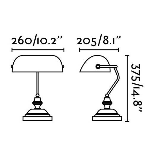 Lampa stołowa Banker Old Glod 68334 Faro