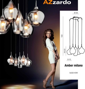 Lampa wisząca Amber Milano AZ0722 AZzardo 