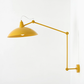 Kinkiet na wysięgniku musztardowy MELOS 808PL_G14 ALDEX