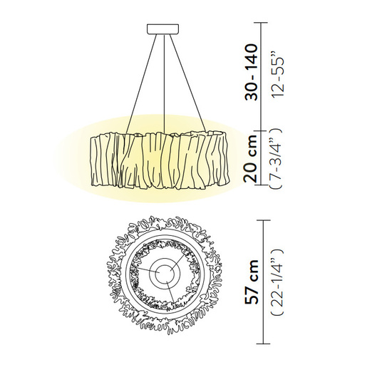 Lampa wisząca Akordeon Silver Slamp 