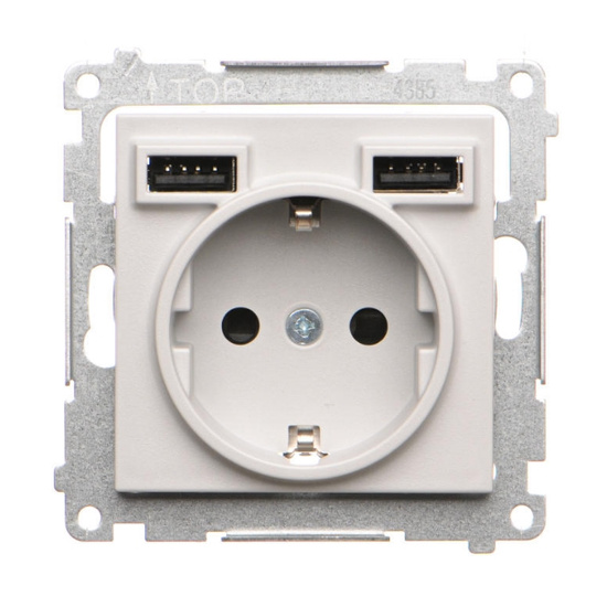 Gniazdo Schuko ze zintegrowaną ładowarką Simon 55