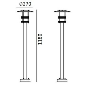 Słupek / latarnia Stockholm Norlys art. 285 cynk ogniowy