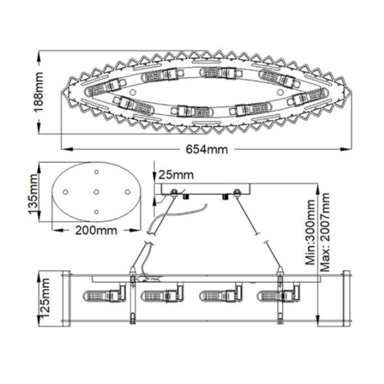 Zwis Crystal Skye KL/CRSTSKYE/ISLE Elstead Lighting