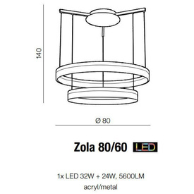 Lampa Azzardo ZOLA 80/60 White AZ1295