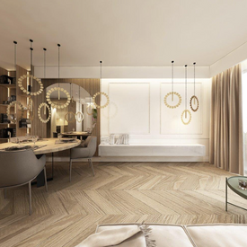 Lampa wisząca no. O Platynowa Shilo 