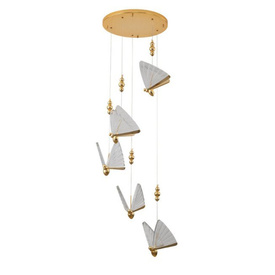 Lampa wisząca Bee Lamp 5 led złota 45 cm