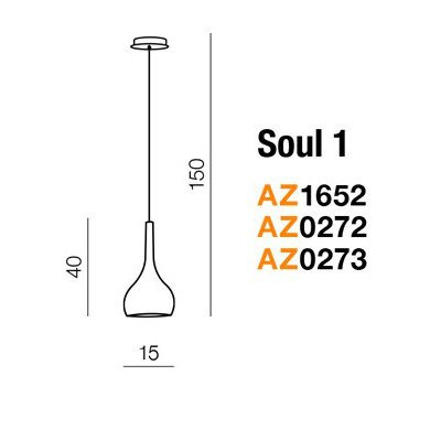 Biała lampa wisząca AZ0272  SOUL WHITE AZZARDO