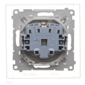 Gniazdo pojedyncze z klapą transparentną typu Schuko Simon 55
