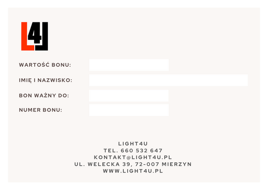 BON PODARUNKOWY - VOUCHER