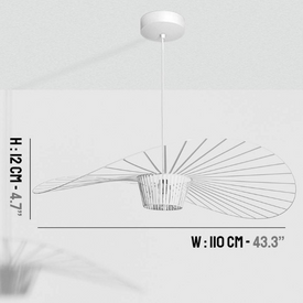 LAMPA WISZĄCA VERTIGO BIAŁA - 110 cm