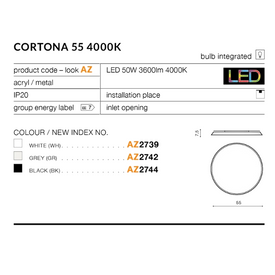 Plafon Cortona 55 AZ2739 Azzardo