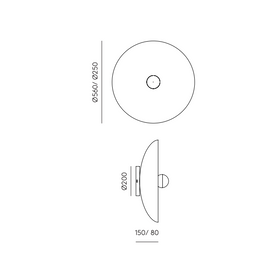 LAMPA ŚCIENNA CROPI S A1100/25 matowa czerń Aromas