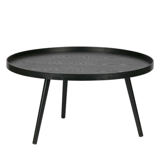 Czarny stolik MESA XL  Ø 78cm WOOOD