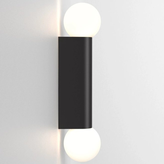 KINKIET Ortona IP44 Twin Matowoczarny