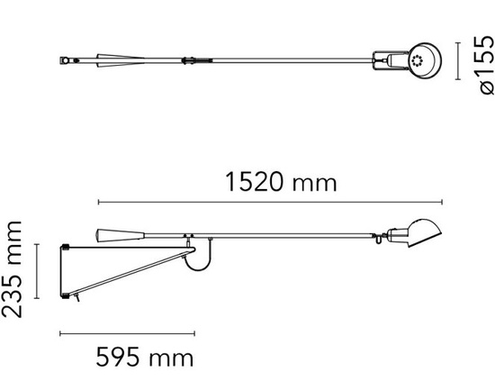 Kinkiet 265 Small czarny A0320030 Flos 