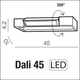 Kinkiet Dali 45 biały 3000K Azzardo AZ2790