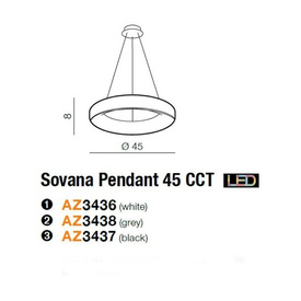 Lampa wisząca Sovana 45 cm Black Azzardo