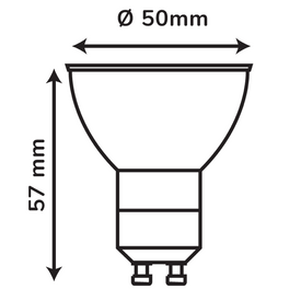 Żarówka LEDOM GU10 3W 6500K 240lm 220-240V