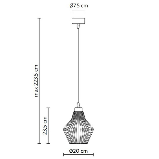 Lampa wisząca CERAUNAVOLTA SE135 5S INT KARMAN