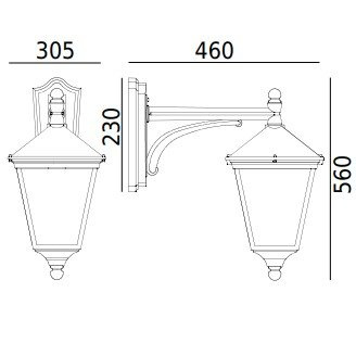 Kinkiet zewnętrzny London Norlys art. 493 czarny