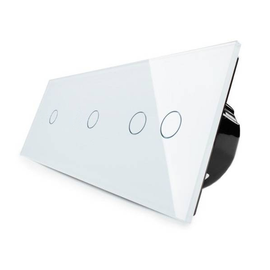 WL-70112-61 ZESTAW LIVOLO biały czterokrotny potrójny ( 1+1+2 ) włącznik dotykowy
