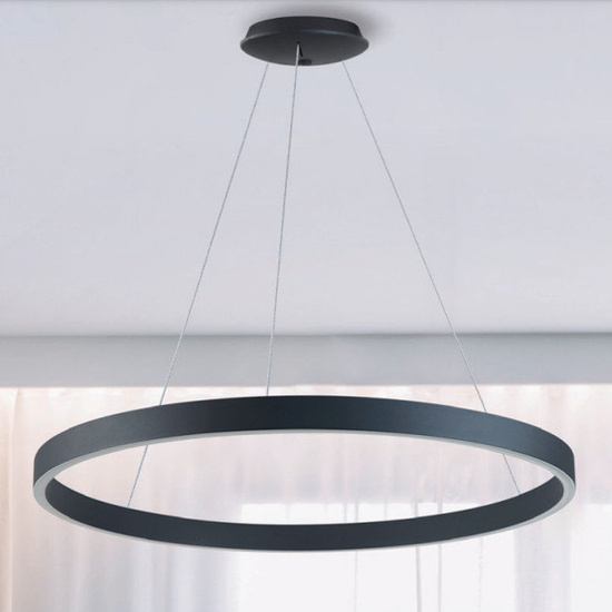 Czarna lampa wisząca z pilotem Marco 100 CCT  Azzardo AZ5050