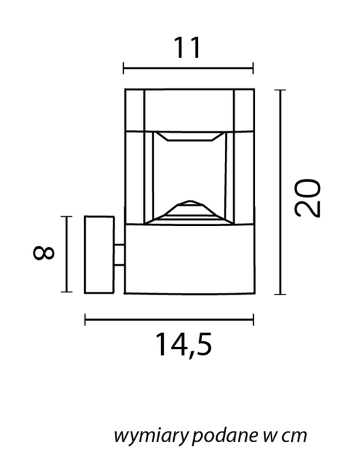 Kinkiet zewnętrzny FAN KWADRAT FKW-K100 SU-MA
