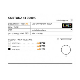 Plafon Cortona 41 AZ2736 Azzardo
