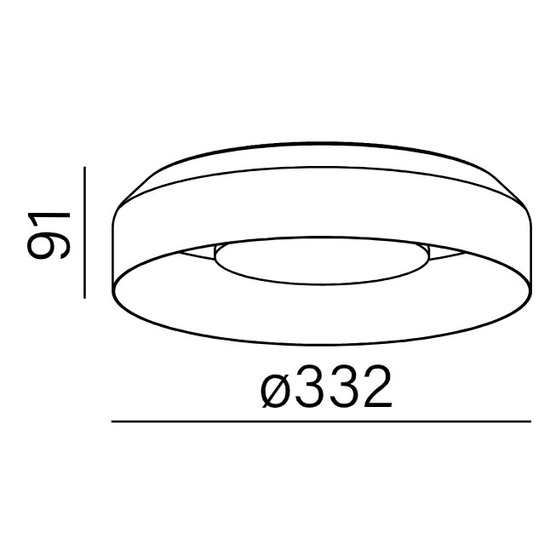 PLAFON MIDI RING dot LED 2700K 230V AQFORM