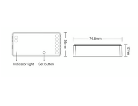 Kontroler 2w1 LED WiFi 12-24VDC 12A