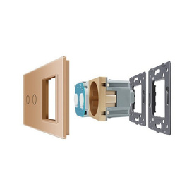 WL-702G-62 ZESTAW LIVOLO dwuprzyciskowy włącznik dotykowy z gniazdem