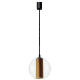 Lampa wisząca MERIDA BLACK M złota KASPA