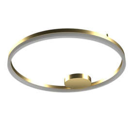 Duży ściemnialny plafon z pilotem  Halo 120cm CCT Gold Azzardo 