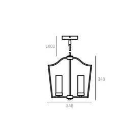 Lampa wisząca Dublin Cosmo Light P04148BZ