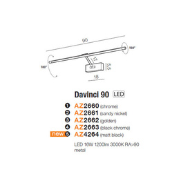 Kinkiet DAVINCI 90 Azzardo AZ4264