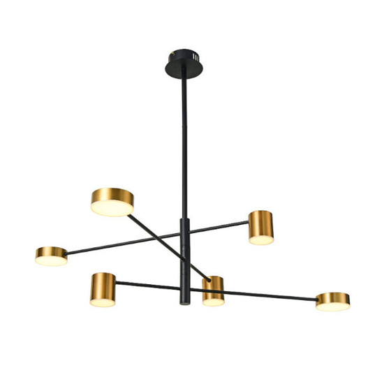 Lampa wisząca Remdal PND-16374-6-BK-GD-4KK Italux