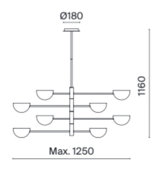 Lampa wisząca Mollis MOD126PL-08B Maytoni