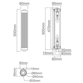 Kinkiet Fiatto Cromo Parette OPEN DESIGN HIGHLIGHTS