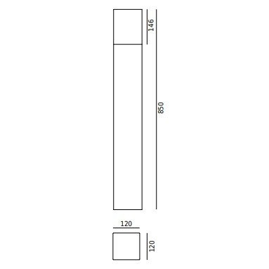 Lampa ogrodwa słupek Arendal Norlys art 1560 cynk ogniowy