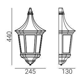 Kinkiet zewnętrzny Venedig Norlys art. 261 biały