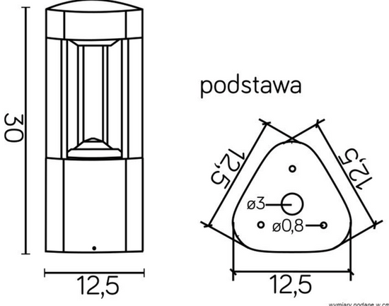 Słupek ogrodowy mały FAN GL 11201 SU-MA