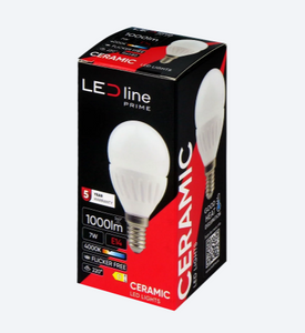Żarówka LED line PRIME LED E14 7W 4000K 1000lm 170-250V G45 KULKA