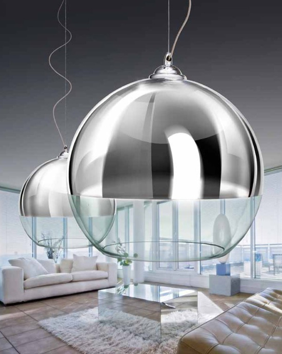 LAMPA WISZĄCA SILVER BALL 3 AZZARDO