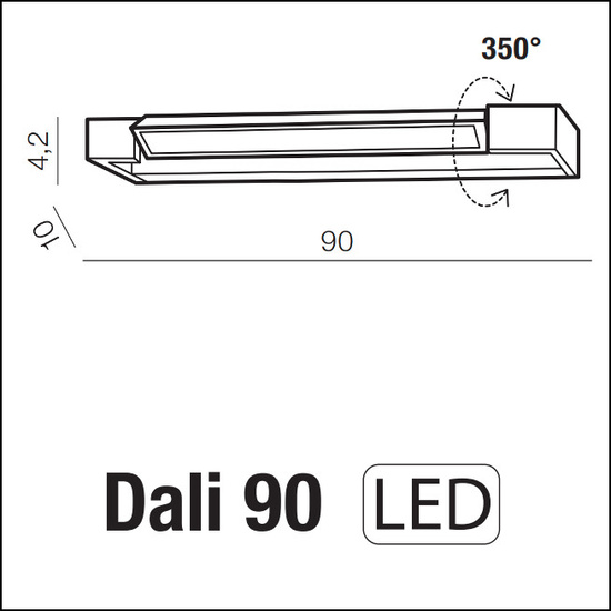 Kinkiet Dali 90 biały 3000K Azzardo AZ2794